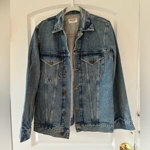 Agolde Wayne Distressed Blue Jean Jacket size small